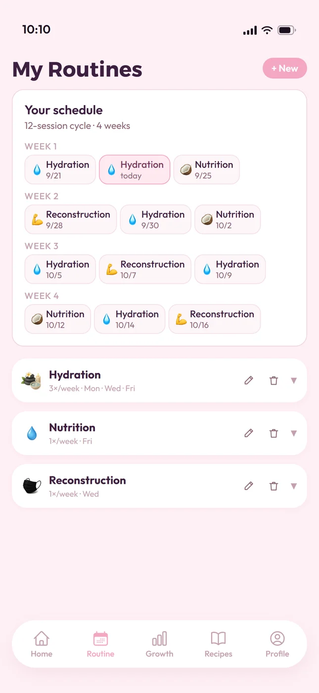 AI builds your 4-week schedule